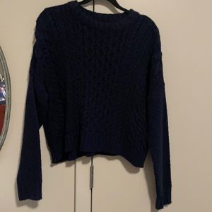 Navy cable knit sweater